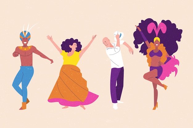 Pacote de dançarinas brasileiras de carnaval