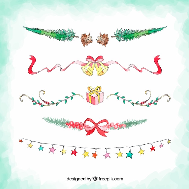 Pacote de elementos decorativos de natal