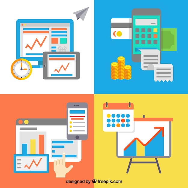 Vetor grátis pacote de elementos infográfico negócios