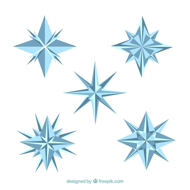 Pacote de estrelas azuis