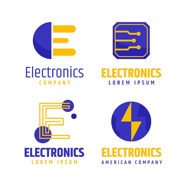 Pacote de logotipo Flat Electronics