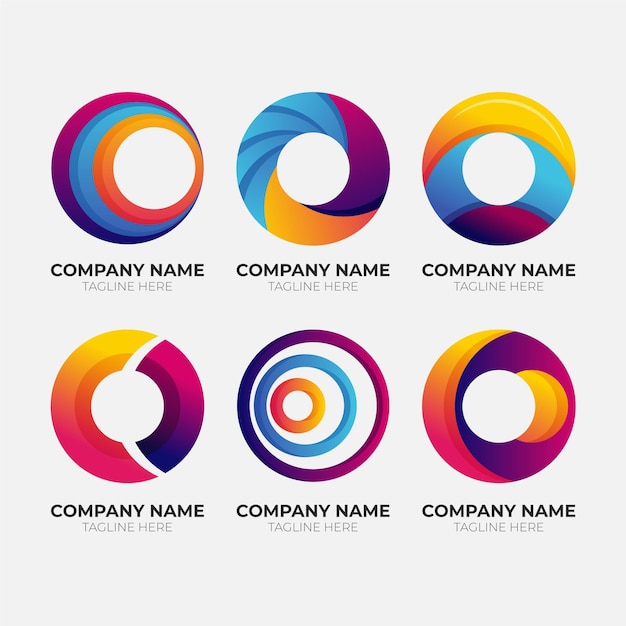 Pacote de logotipo Gradient o