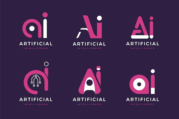 Pacote de modelo de logotipo ai de design plano