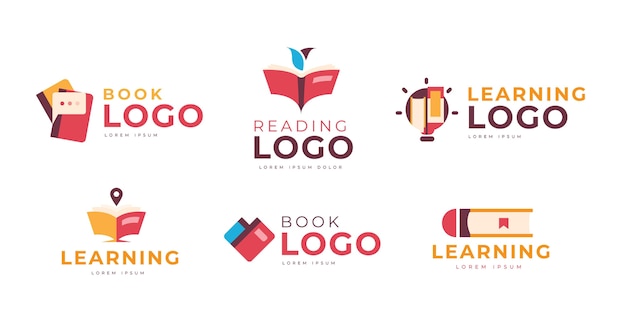 Pacote de modelo de logotipo de livro