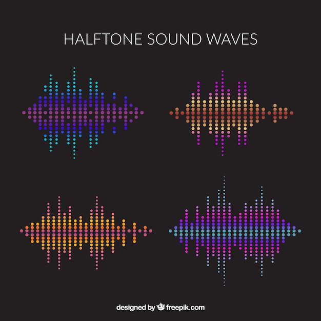 Pacote de ondas sonoras de quatro meio-tom