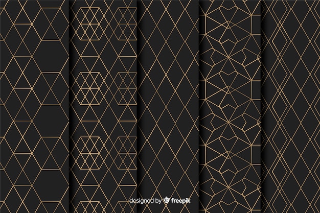 Pacote de padrões geométricos de luxo