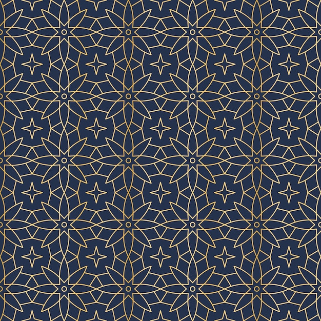 Padrão árabe gradiente dourado