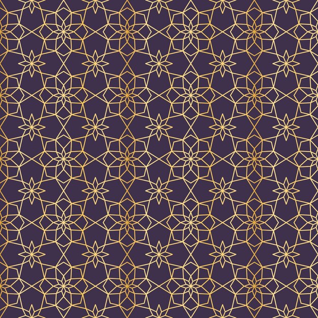 Padrão árabe gradiente dourado