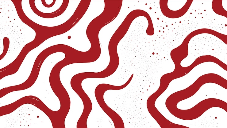 Vetor grátis padrão de arte de red swirls
