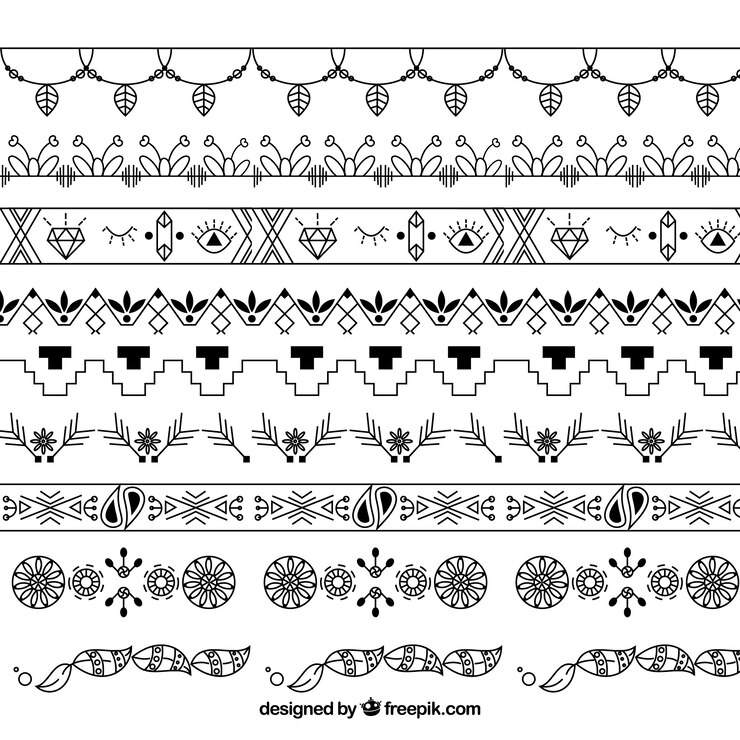 Vetor grátis padrão de boho plana com desenho geométrico