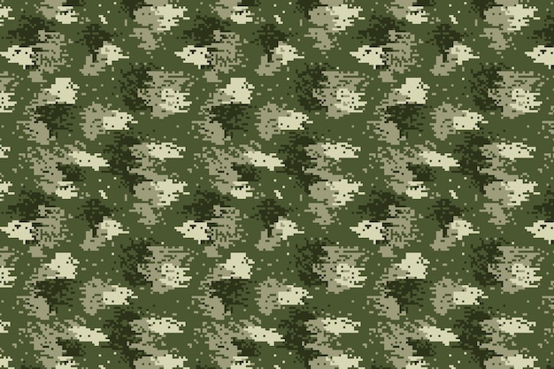 Padrão de camuflagem digital de design plano