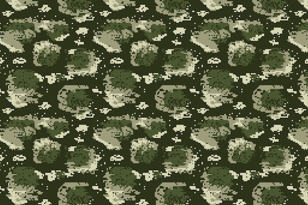 Padrão de camuflagem digital de design plano