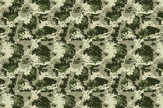 Vetor grátis padrão de camuflagem digital de design plano