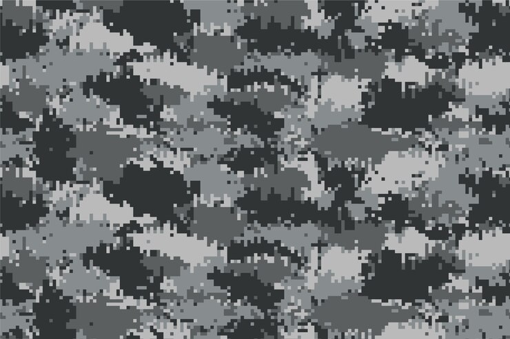 Vetor grátis padrão de camuflagem digital de design plano