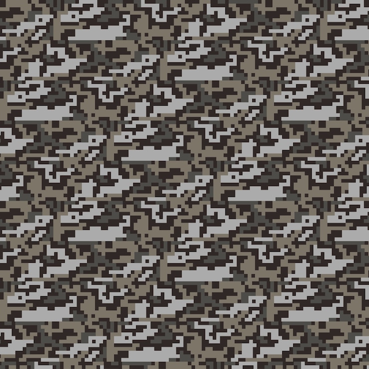 Vetor grátis padrão de camuflagem digital de design plano