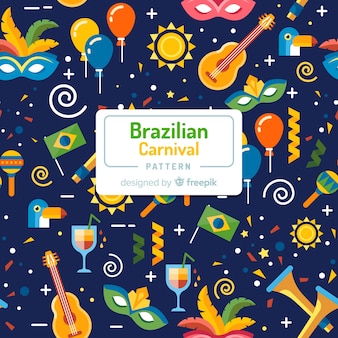 Padrão de carnaval brasileiro plana