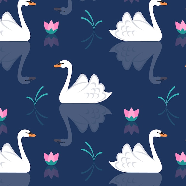 Padrão de cisne adorável