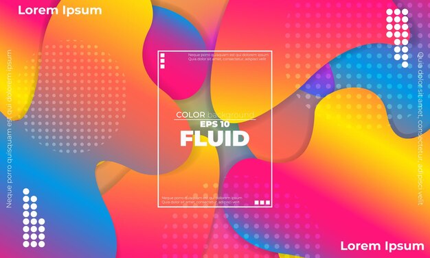 Padrão de cor de onda fluida abstrata de fundo gradiente líquido de cor neon com estilo de movimento dinâmico geométrico moderno Adequado para papel de parede Banner fundo cartão ilustração livro página de destino