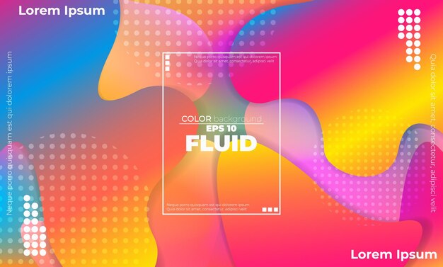 Padrão de cor de onda fluida abstrata de fundo gradiente líquido de cor neon com estilo de movimento dinâmico geométrico moderno Adequado para papel de parede Banner fundo cartão ilustração livro página de destino