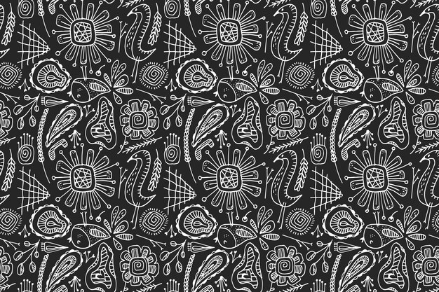 Padrão de doodle abstrato desenhado à mão