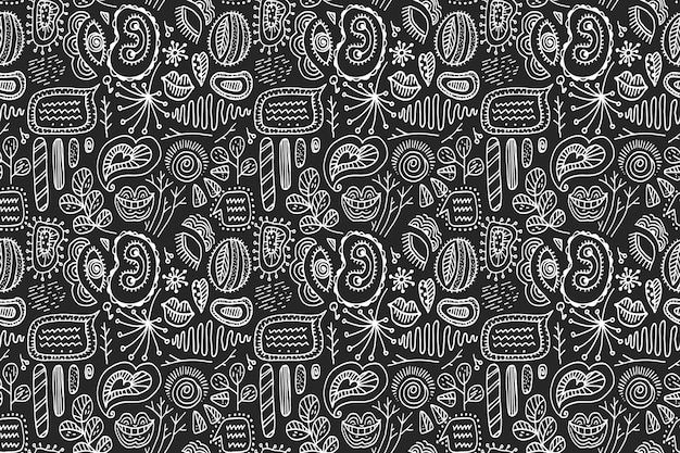 Padrão de doodle abstrato desenhado à mão