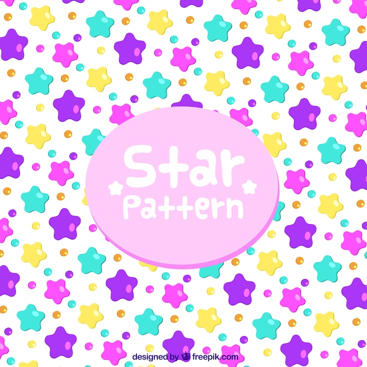 Vetor grátis padrão de estrela criativo colorido