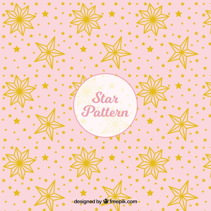 Vetor grátis padrão de estrelas cor-de-rosa
