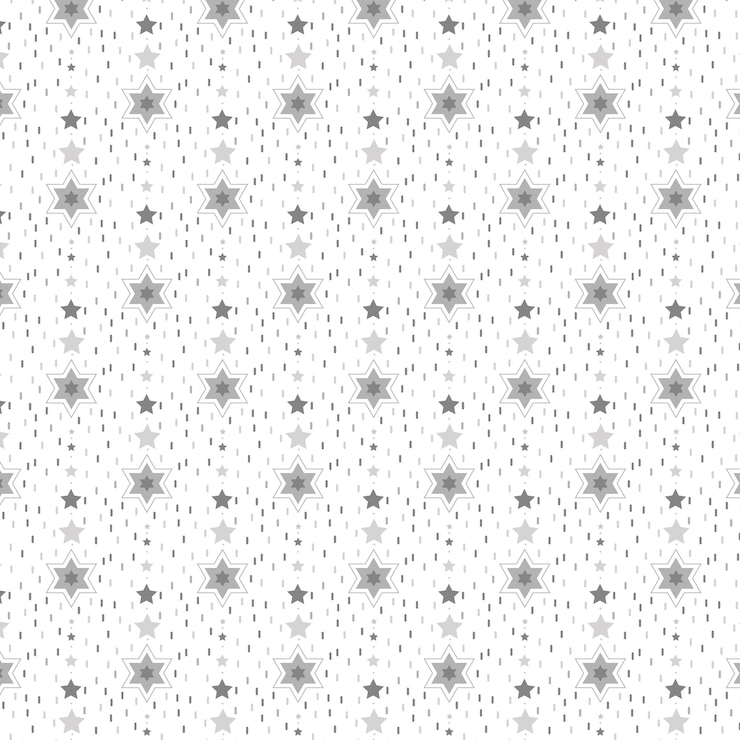Vetor grátis padrão de estrelas prateadas de design plano