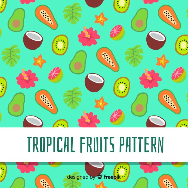 Padrão de frutas tropicais