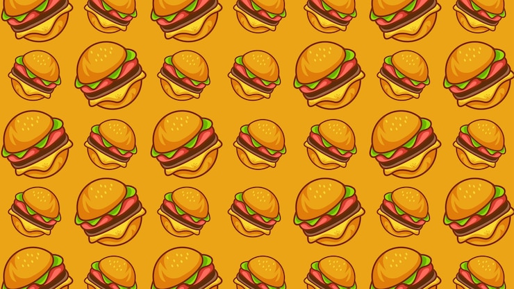 Vetor grátis padrão de fundo de hambúrguer