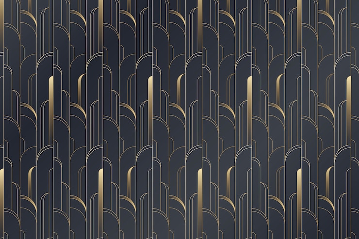 Vetor grátis padrão de gradiente art déco