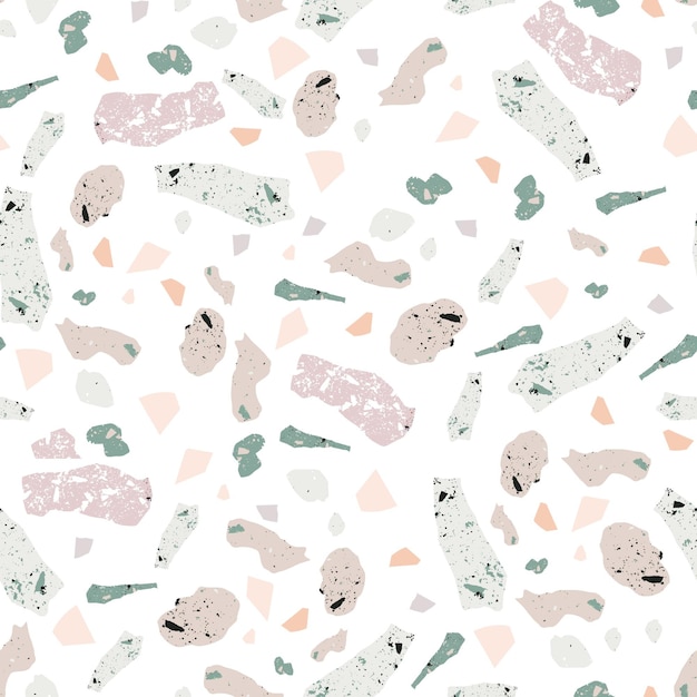 Padrão de mosaico monocromático pintado à mão