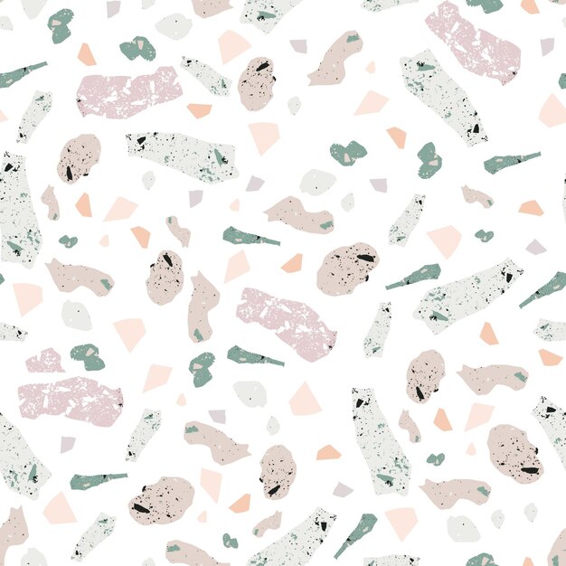 Padrão de mosaico monocromático pintado à mão