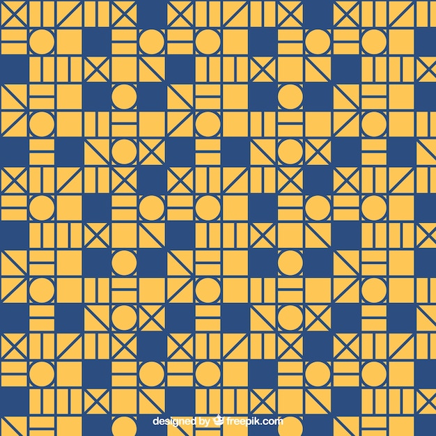 Vetor grátis padrão de mosaicos geométricos retro