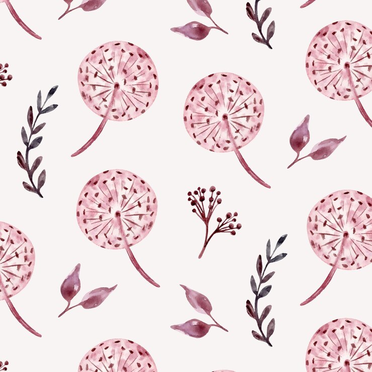 Vetor grátis padrão de motivos florais pintados à mão