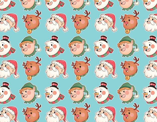 Padrão de Natal desenhado à mão