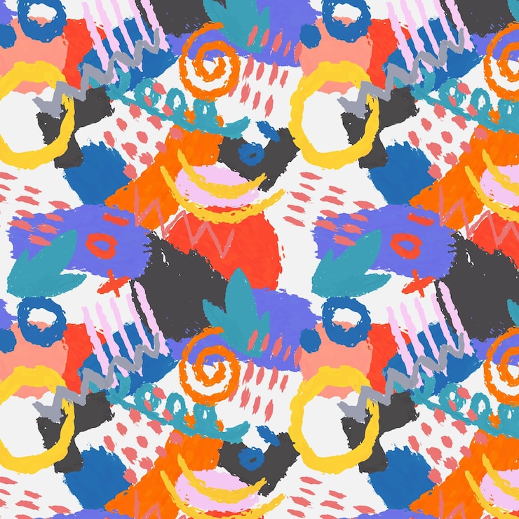 Vetor grátis padrão de pintura abstrata pintada à mão