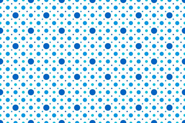 Padrão de pontos azuis de design plano
