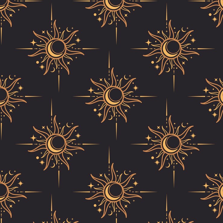 Vetor grátis padrão de sol de design plano