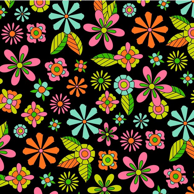 Padrão floral colorido e elegante