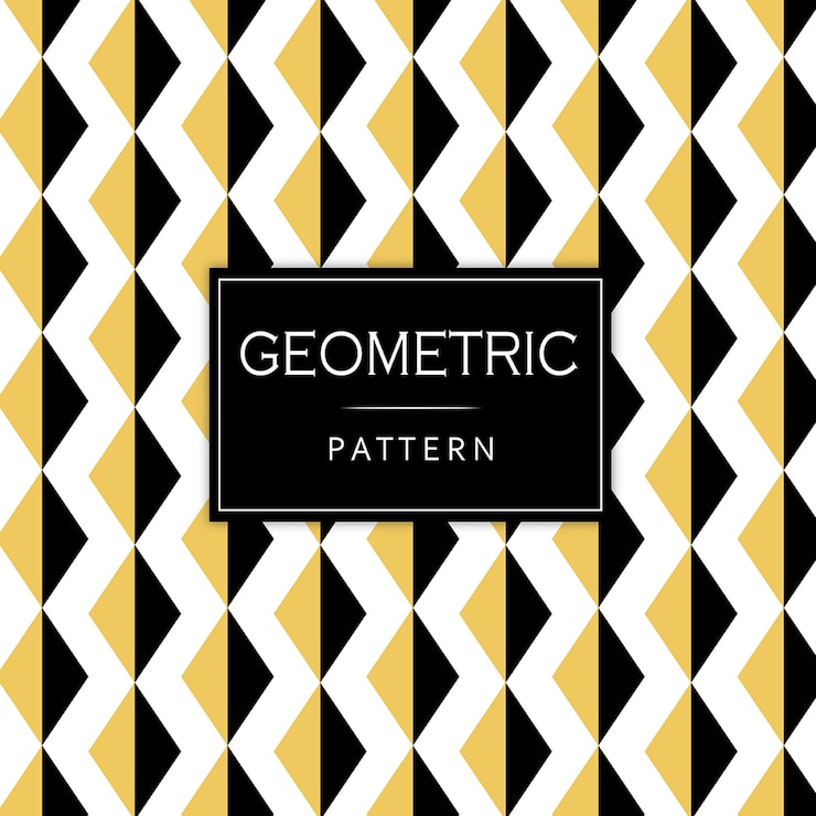 Vetor grátis padrão geométrico preto e dourado de memphis