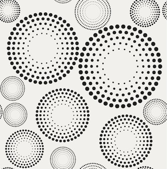 Padrão geométrico sem costura com círculos, listras, pontos. padrão para moda e papel de parede. ilustração vetorial.