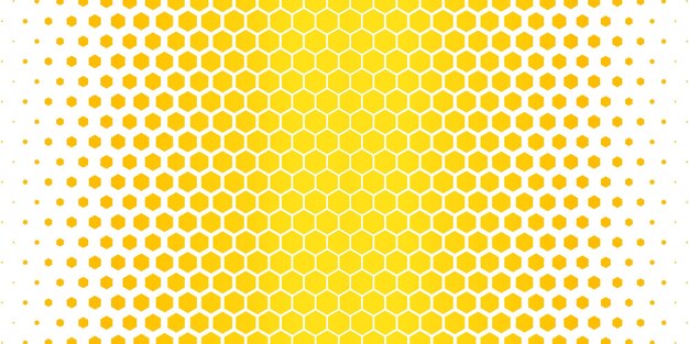 padrão hexagonal amarelo