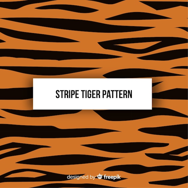 Vetor grátis padrão original de tigre com design plano