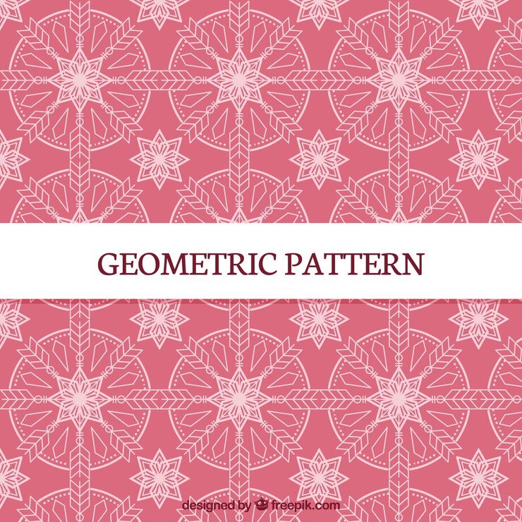 Vetor grátis padrão ornamental de formas geométricas