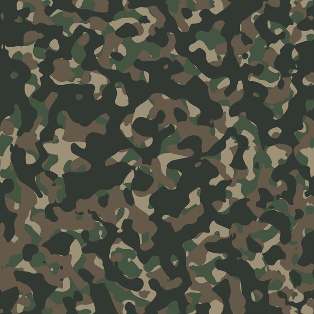 Padrão sem emenda de vetor de camuflagem do exército Textura camuflagem militar repete fundo de vetor de design de exército sem costura