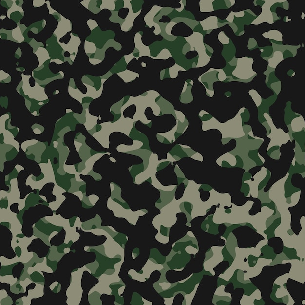 Padrão sem emenda de vetor de camuflagem do exército textura camuflagem militar repete fundo de vetor de design de exército sem costura