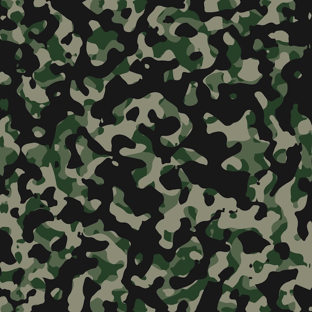 Padrão sem emenda de vetor de camuflagem do exército Textura camuflagem militar repete fundo de vetor de design de exército sem costura