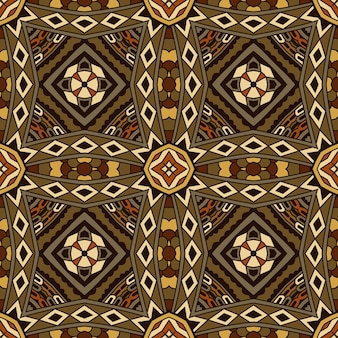 Padrão sem emenda do motivo abstrato tribal mosaico indiano. estampa geométrica boêmia