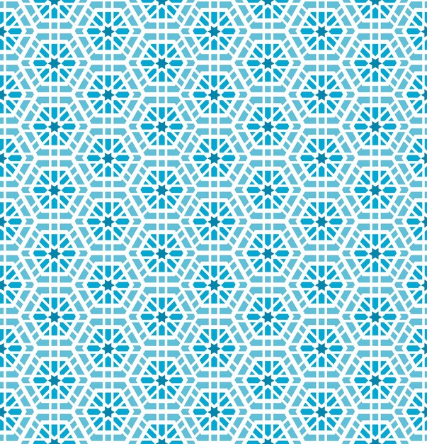 Padrão sem emenda em mosaico oriental. Fundo de arte, ornamento de ladrilho, decoração de design, ilustração vetorial